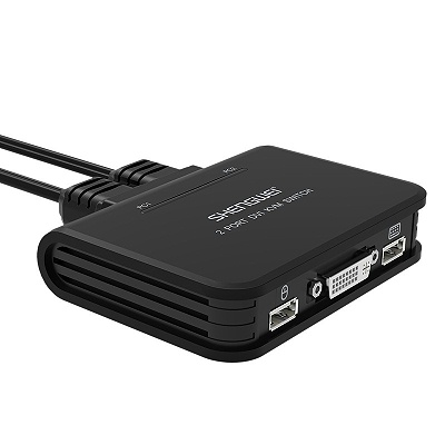 DVI KVM 2进1出切换器