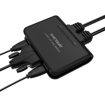 DVI KVM 2进1出切换器