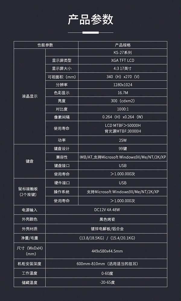 胜为17寸8口数字KVM切换器KS-2708CI---14