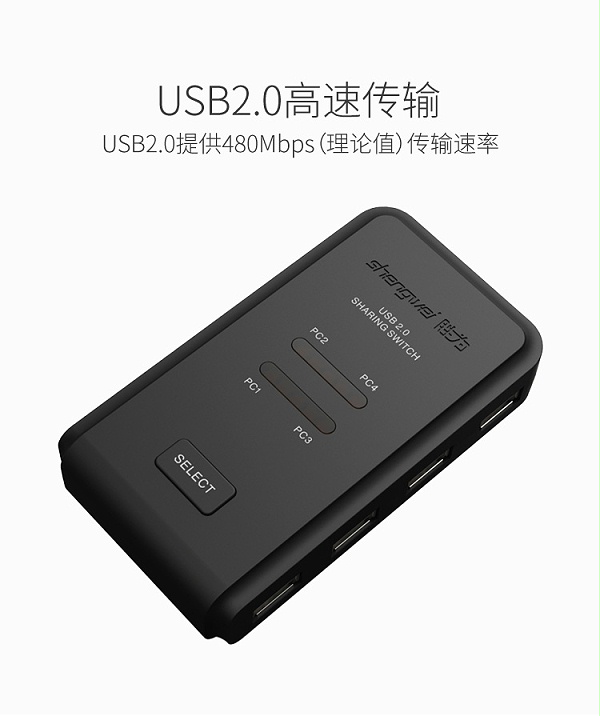 胜为4进4出USB共享切换器US-404----详情11