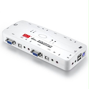 KVM 音视频切换器 4进1出