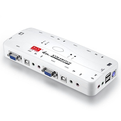 KVM 音视频切换器 4进1出
