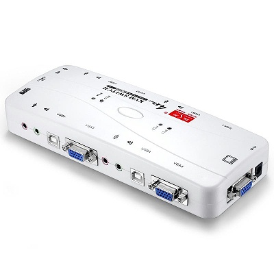 KVM 音视频切换器 4进1出