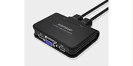 胜为线机一体式两口VGA KVM切换器KS-72UA产品展示