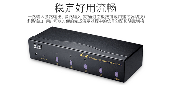 胜为4进4出VGA矩阵切换器VS-2544产品展示