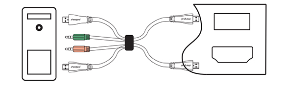 胜为HDMI KVM切换器安装步骤01